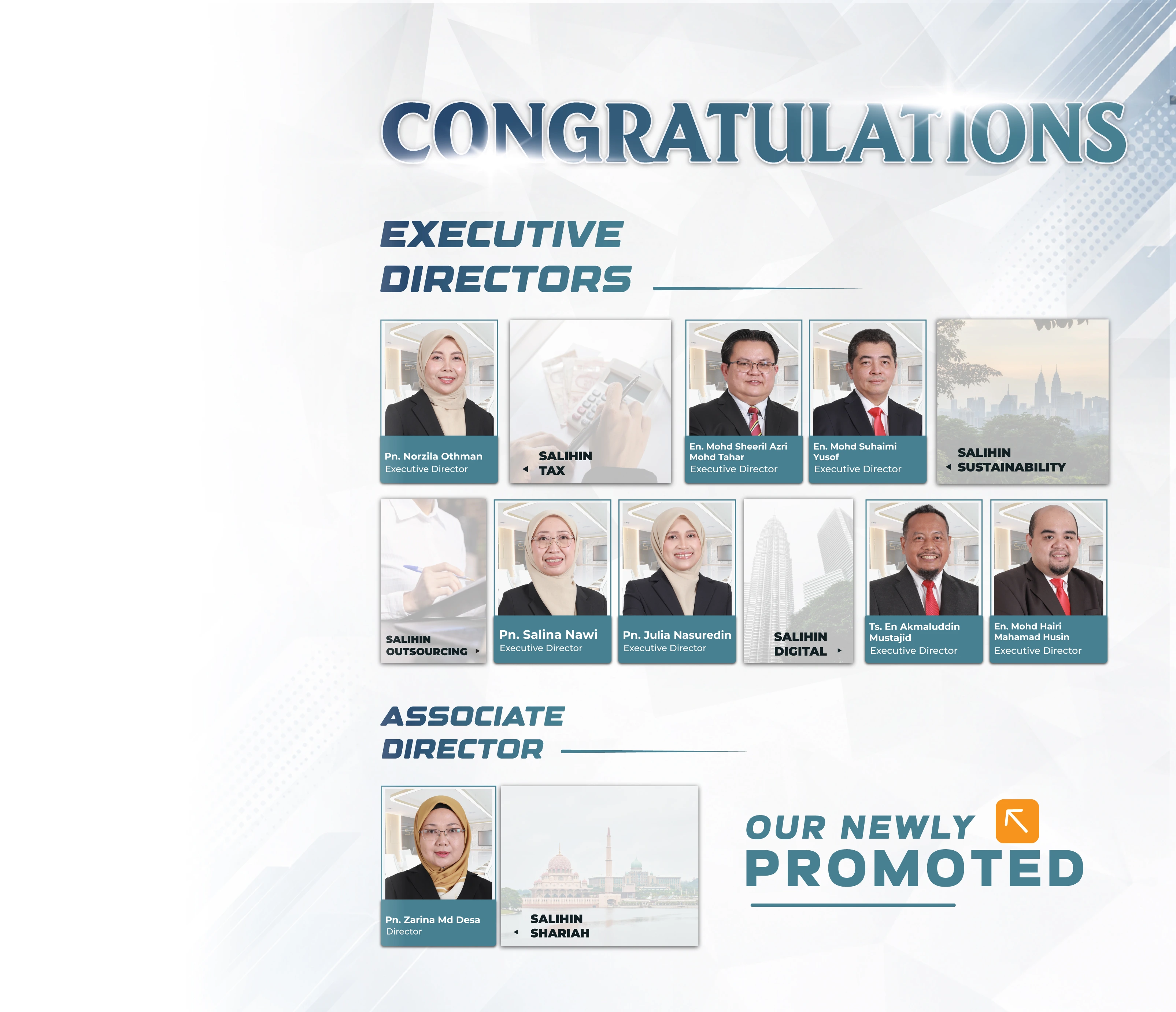 Congratulations to Our Newly Appointed Leaders